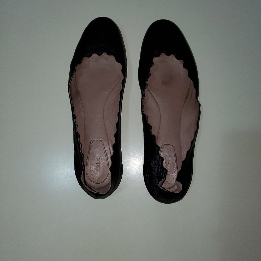 Chloe Scalloped Ballet Flats